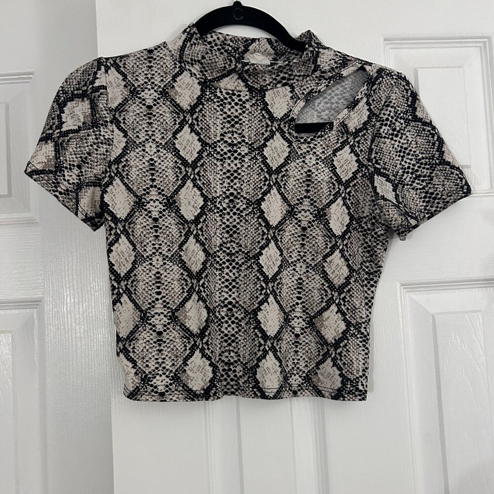Snakeskin Crop Top